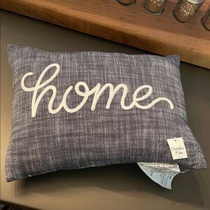 Decorative Pillow with 'Home' Embroidery